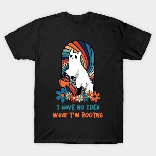 I Have No Idea What I'm Booing - Ghost Cat T-Shirt by Fusti